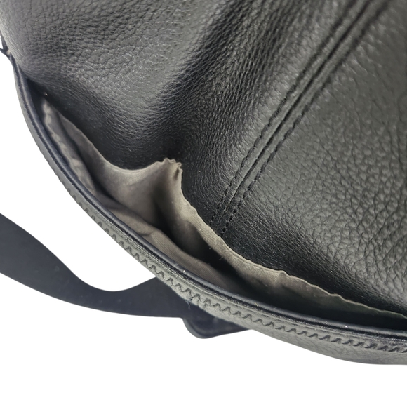 THE SAK Iris Black Pebbled Leather Adjustable Crossbody Purse Shoulder Bag Purse - Picture 7 of 16